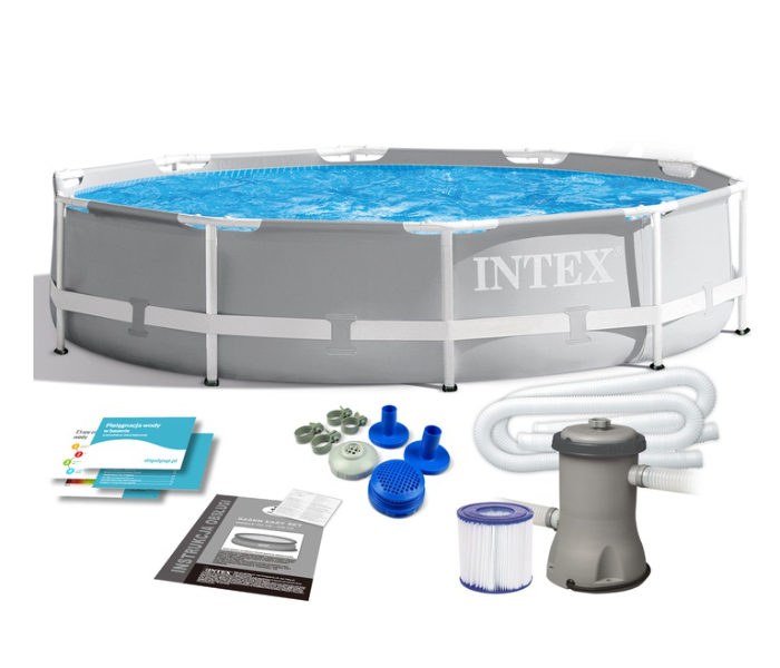 Express Delivery - Intex 26702NP WF 3.05m x 76 cm Prism Frame Round Pool With Filter - ID 66583