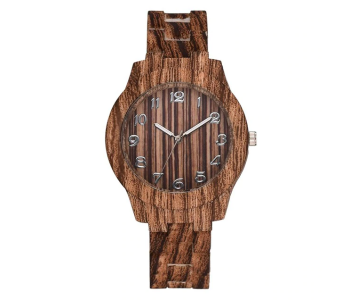 Express Delivery - Luxury Bran Women Quartz Bamboo Watches - Coffee - ID 68710