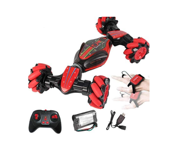Off-Road Double Side Driving Stunt Remote Control Car For Kids - Red And Black in KSA