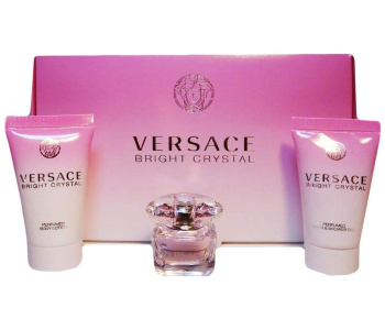 Versace 5ml Bright Crystal Eau De Toilette With 25ml Shower Gel And 25ml Body Lotion Gift Set in UAE