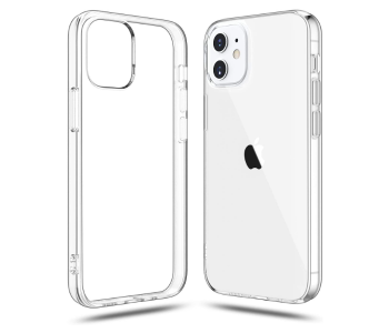 Express Delivery - IP12 MINI  Scratch Resistant Transparent TPU Silicone Soft Shock Absorption Cover Compatible with iPhone 12 Mini- Transparent - ID 67898