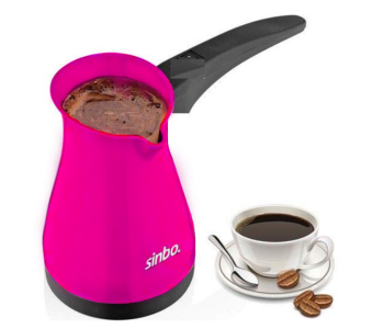 Sinbo SCM-2928 3 Cups 600 Watts Coffee Kettle Tea Machine Electric Kettle Coffee Pot Quality - Pink in UAE