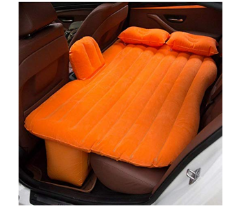 Jongo JA177-3 Car Inflatable Mat Outdoor Traveling Air Mattresses Camping Folding Sleeping Bed With Pillows And Pump - Orange in KSA