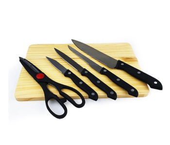 WT 6 Pieces Knife Set With Cutting Board in KSA