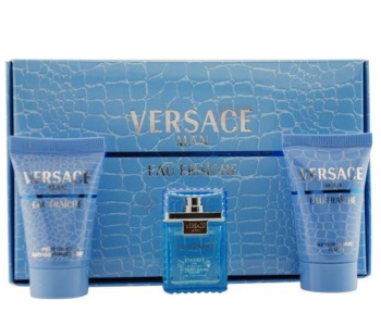 Versace Eau Fraiche Gift Set EDT 5ml Shower Gel 25ml And Body Lotion 25ml in UAE