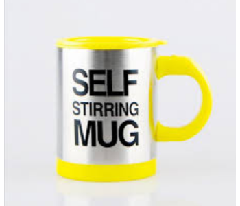 Self Stirring Coffee Mug COF1141 - Yellow in UAE