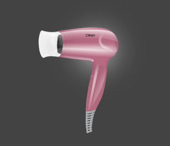 Express Delivery - Clikon CK3302 1000 Watts Foldable Travel Hair Dryer - Pink - ID 67444