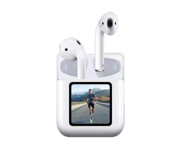 True Wireless NR550 Bluetooth Airbuds With LCD Display - White in UAE