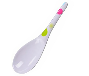 Royalford RF7392 Circle Design Melamine Ware Serving Spoon - White in UAE
