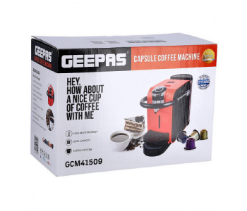 Geepas GCM41509 Nespresso Coffee Machine - Red And Black in UAE