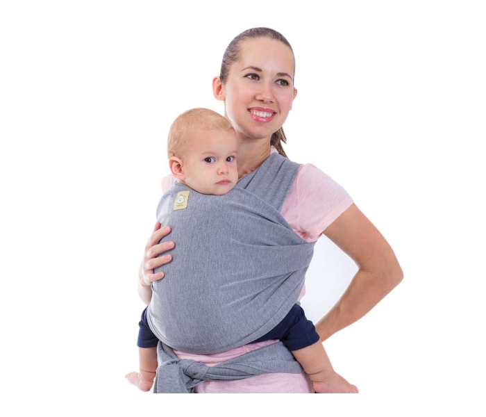 Express Delivery - Baby Wrap Carrier All in 1 Stretchy Baby Wraps - Grey - ID 70480