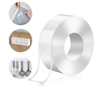 Express Delivery - Torix 3 Meter Magic Improvement Double Sided Tape mounting Transparent Trace less Acrylic Reuse washable Waterproof Adhesive Tape - ID 70869