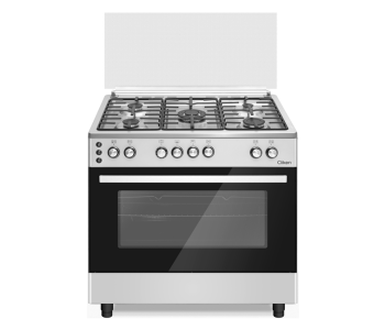 Express Delivery - Clikon CK301 304 Stainless Steel Table Double Door Glass 90x60 Degree Free Standing Cooking Range with 5 Burners - ID 69450