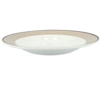 Royalford RF6729 10-inch Melamine Ware Deep Plate - White in UAE