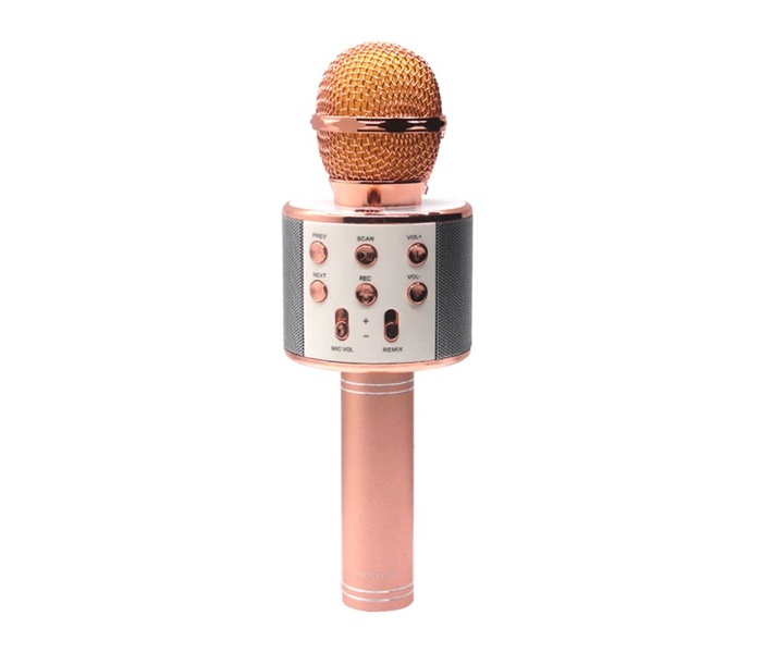 Bluetooth Wireless Karaoke Microphone - Rose Gold in KSA