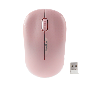 Meetion R545 Cordless Optical USB Computer 2.4GHz Wireless Mouse - Pink in UAE