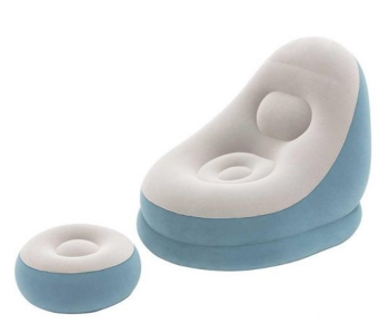 Best Way 75053 Comfort Cruiser Inflatable Chair With Ottoman - Blue in KSA
