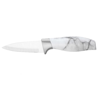 Royalford RF9535 3.5-inch Marble Designed Paring Knife - White & Grey in UAE