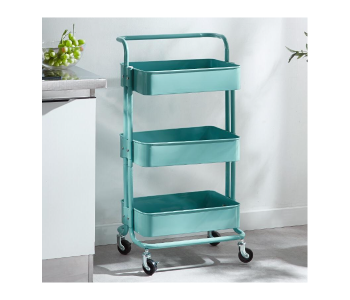 Baby Supplies Storage Rack With Rolling Wheel - Blue in OMAN