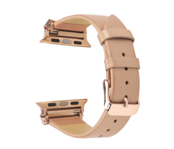 Promate SCEPTER-38ML 38mm Leather Watch Strap For Apple Watch Series - Gold in UAE