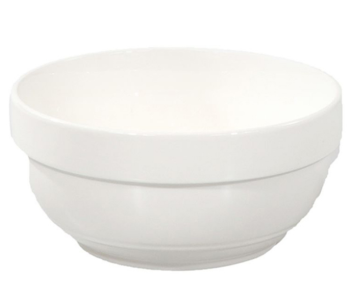 Royalford RF8768 7-inch Porcelain Ware Edge Design Bowl - White in UAE