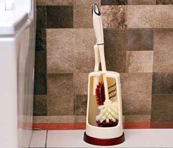 Royalford RF6994 Toilet Brush With Holder - Ivory & Maroon in UAE