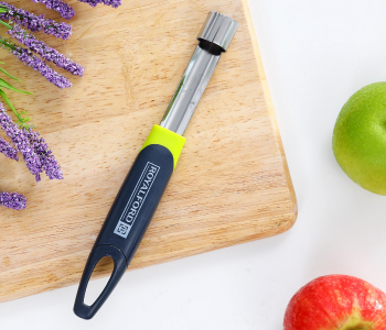 Express Delivery - Royalford RF8927 Stainless Steel Apple Corer with ABS handle - Black & Silver - ID 37130