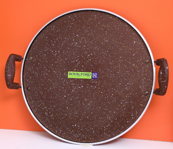 Royalford RF8378 Multi Purpose Round Tawa - 35cm, Maroon & White in UAE