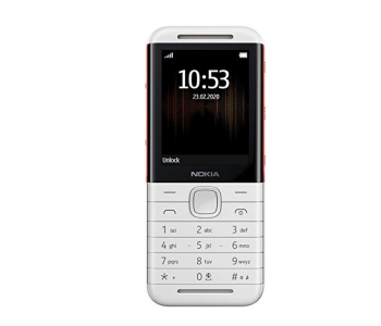 Nokia 5310 Dual SIM Basic Mobile - White And Red in UAE