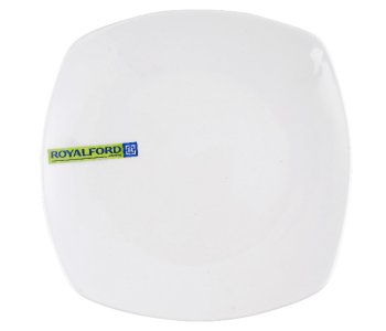 Royalford RF8758 7-inch Porcelain Ware Square Flat Plate - White in UAE