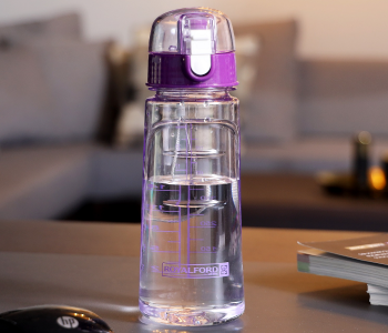 Royalford RF5223 550ml Water Bottle - Clear & Purple in KSA