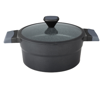 Royalford RF8597 20CM Die Cast Aluminium Casserole - Black in UAE