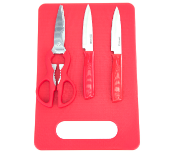 Royalford RF6968 4 Pieces Kitchen Tools Set - Red in UAE