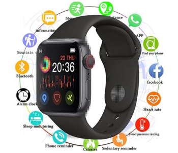 Bluetooth Smartwatch Fitness Tracker Colour Display Touchpad Heart Rate Monitor Waterproof Wristband Bracelet X7- Black in OMAN