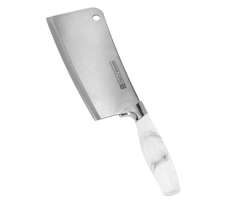 Royalford RF9536 8-inch Marble Designed Cleaver Knife - White & Grey in UAE