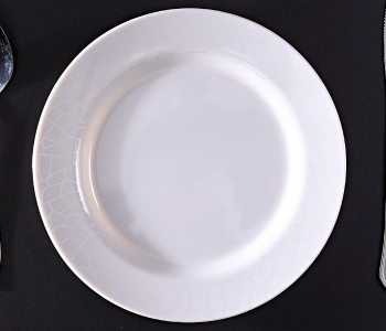 Royalford RF4489 8-inch Melamine Dinner Plate - Pearl White in UAE