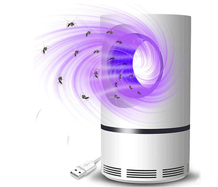 Express Delivery - Electric Indoor Mosquito Trap USB Power Insect Killer with UV Light LED Lamp - White - ID 75993
