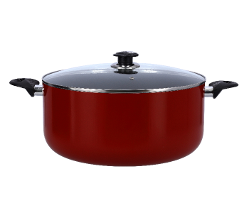 Royalford RF9909 36cm Casserole With Lid - Red in UAE