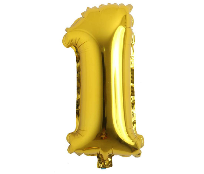 Express Delivery - 40 Inch Folio Number 1 Digit Helium Birthday Party Balloons - Gold - ID 74765