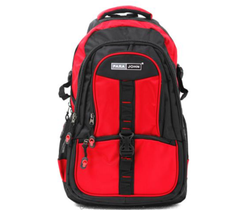 Para John PJSB6007A16-R 16-inch Nylon School Bag, Red in KSA