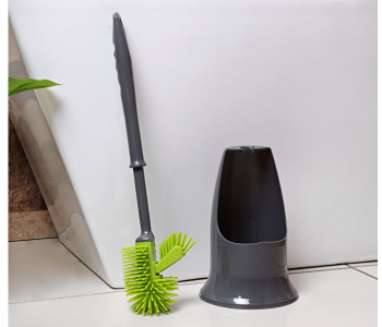 Express Delivery - Royalford RF9836 Toilet Brush with Holder - Grey & Green - ID 75336