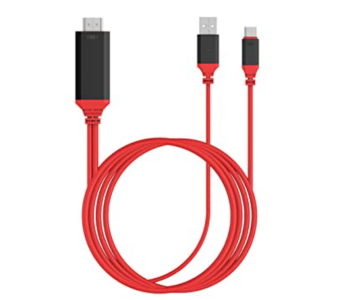 Universal 2 Meter Type C To HDMI HDTV Av Adapter Cable - Red in OMAN