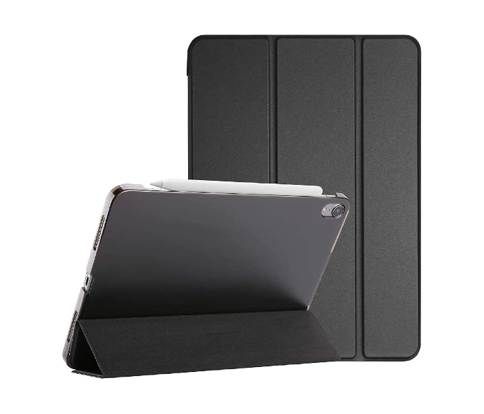Express Delivery - Trands TR-CC6465 10.9 Inch Back Case Slim Stand Protective Smart Cover for 4th Generation iPad Air - Black - ID 74868