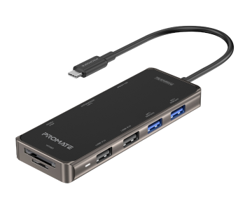 Promate PRIMEHUB-GO USB-C Hub With 100W Power Delivery in UAE