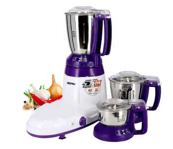 Geepas GSB44067 750W 3 In 1 Mixer Grinder - White And Blue in KSA