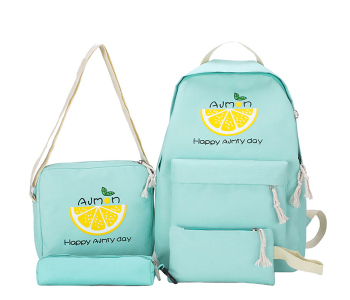 4 Pieces Alize Casual Backpack For Women - Mint Blue in KSA