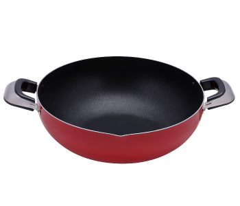 Express Delivery - Royalford RF325WP30 30 cm Non Stick Wok Pan - Red - ID 338