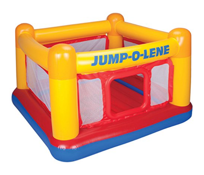Express Delivery - Intex 68X 44 Inches Playhouse Jump-O-Lene Inflatable Bouncer - Yellow - ID 78145