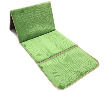 Foldable And Sitting Back Support Prayer Mat- Green in OMAN