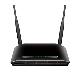 D-Link DSL-2750U Wireless N300 ADSL2 Plus Modem Router - Black in OMAN